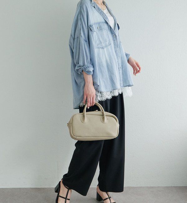  「レースヘムノースリーブカットソー」|キャミソール|