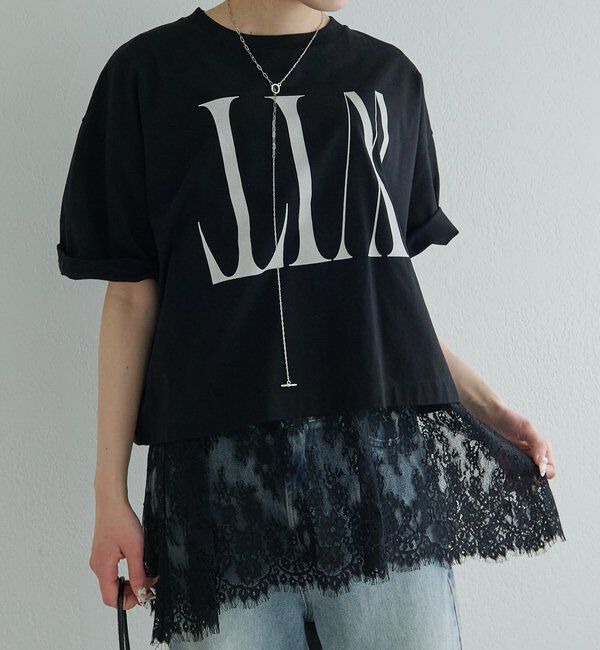  「レースヘムノースリーブカットソー」|キャミソール|