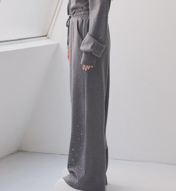  「セットアップ対応／裾ビジューカットパンツ」|その他|