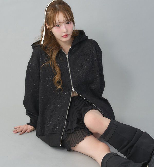  「ロゴグリッターパーカー」|プルオーバー|