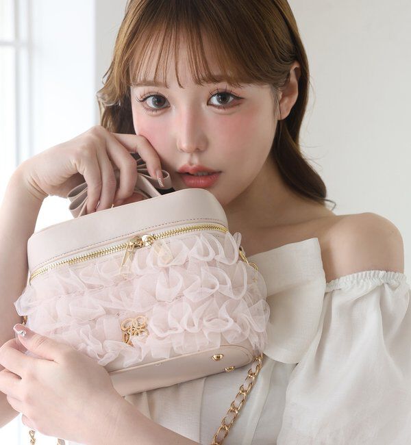  「チュールフリルリボンバニティバッグ」|ショルダー・メッセンジャー|