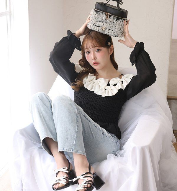  「チュールフリルリボンバニティバッグ」|ショルダー・メッセンジャー|