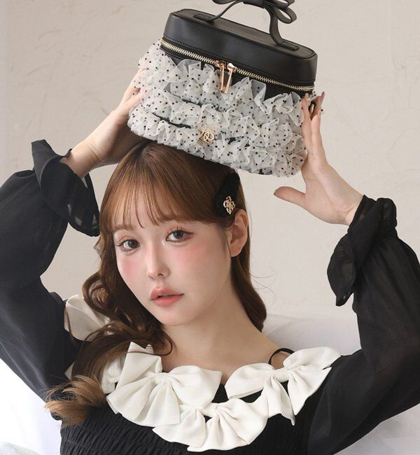  「チュールフリルリボンバニティバッグ」|ショルダー・メッセンジャー|