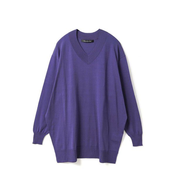 mizuiro ind「mizuiro ind Vネックワイドプルオーバー」|ニット・セーター|