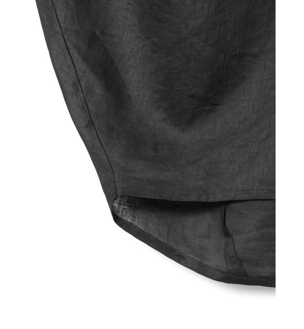 mizuiro ind「mizuiro ind リネンスタンドカラーコクーンシャツ」|シャツ・ブラウス|