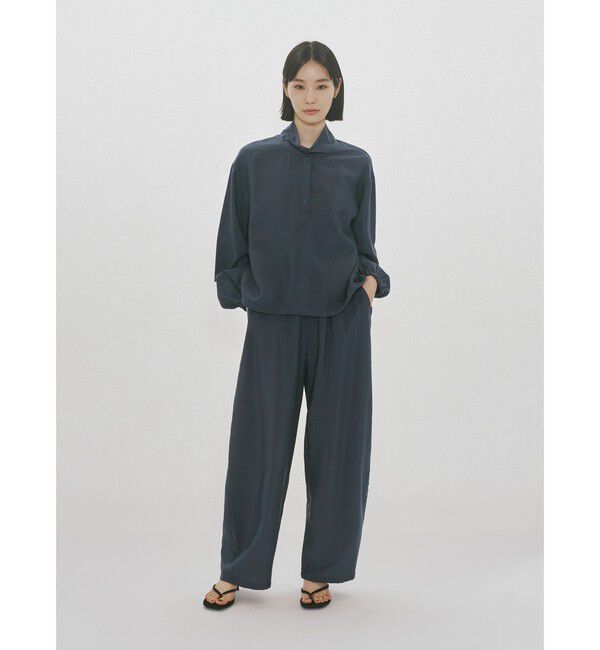 MIDIUMISOLID「MIDIUMISOLID for Ladies ポプリンイージーパンツ」|その他|ネイビー