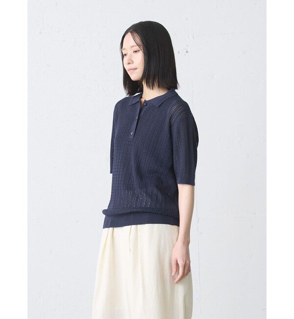 MidiUmi「MidiUmi ニットポロシャツプルオーバー」|ニット・セーター|