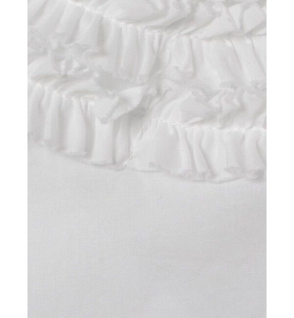 mizuiro ind「mizuiro ind フリルデザインクルーネックシャツ」|シャツ・ブラウス|