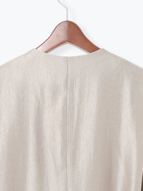 Te chichi「シャイニーノーカラージレ(セットアップ可)」|ダウンベスト・ベスト|