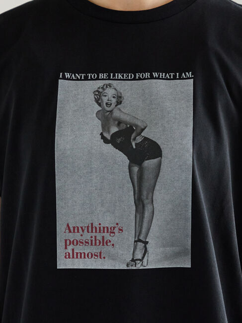 Te chichi「マリリンモンローモノクロフォトTシャツ」|Tシャツ・カットソー|