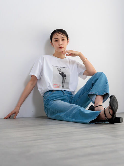 Te chichi「マリリンモンローモノクロフォトTシャツ」|Tシャツ・カットソー|