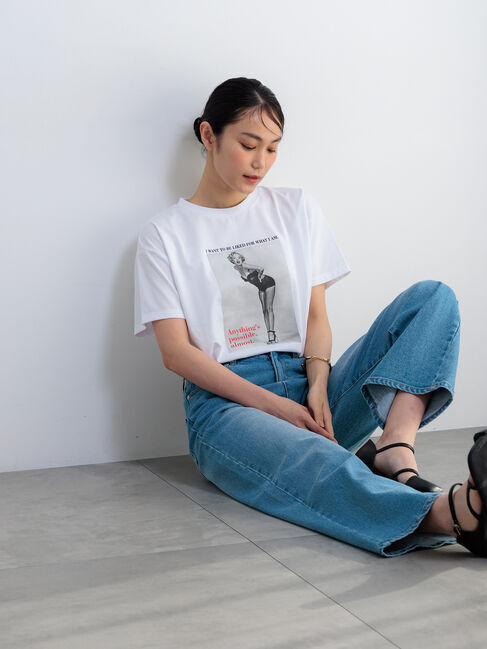 Te chichi「マリリンモンローモノクロフォトTシャツ」|Tシャツ・カットソー|