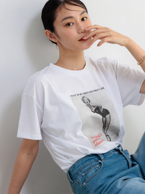 Te chichi「マリリンモンローモノクロフォトTシャツ」|Tシャツ・カットソー|