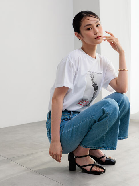 Te chichi「マリリンモンローモノクロフォトTシャツ」|Tシャツ・カットソー|