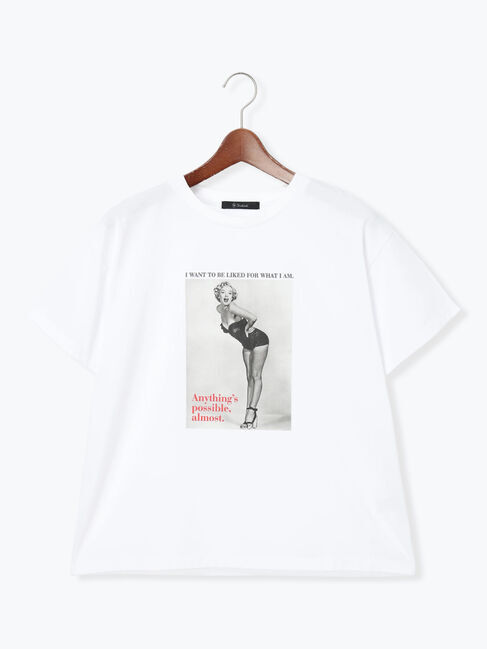 Te chichi「マリリンモンローモノクロフォトTシャツ」|Tシャツ・カットソー|