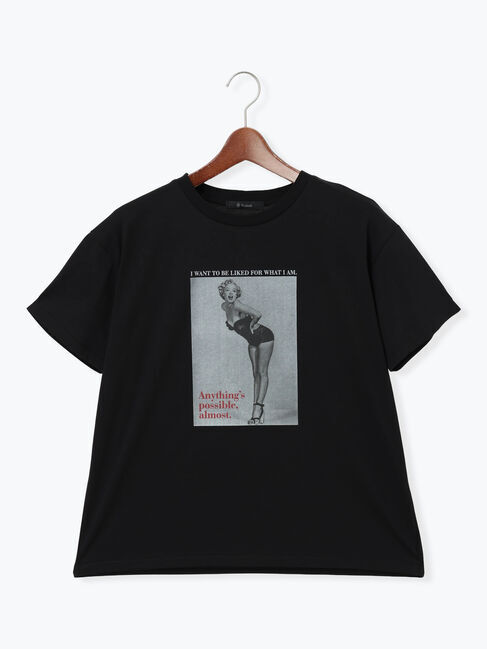 Te chichi「マリリンモンローモノクロフォトTシャツ」|Tシャツ・カットソー|