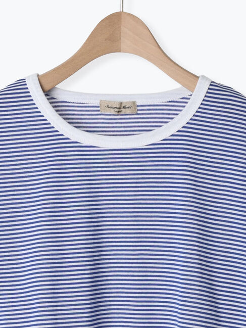 Samansa Mos2「◎ラウンドヘムボーダーカットソー」|Tシャツ・カットソー|