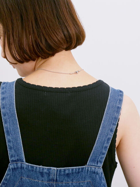 Samansa Mos2 blue「◎アソートリブタンク」|Tシャツ・カットソー|