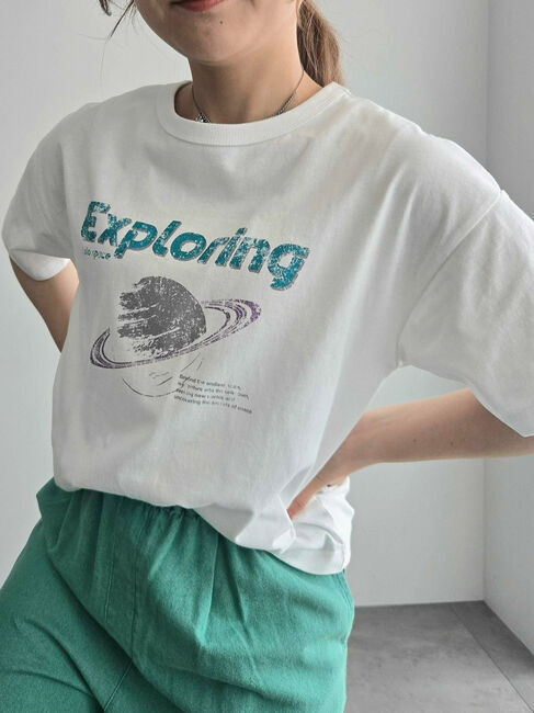 SM2「[接触冷感]スペースモチーフプリントTシャツ」|Tシャツ・カットソー|