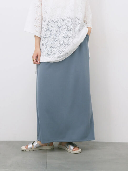 Samansa Mos2 blue「ポンチナロースカート」|スカート|