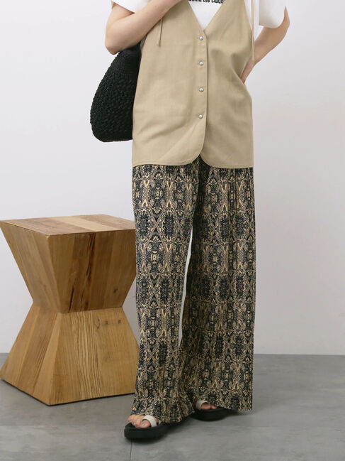 Samansa Mos2 blue「◎柄アソートプリーツパンツ」|その他|