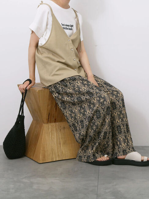 Samansa Mos2 blue「◎柄アソートプリーツパンツ」|その他|