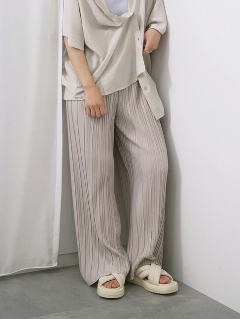 Samansa Mos2 blue「◎柄アソートプリーツパンツ」|その他|