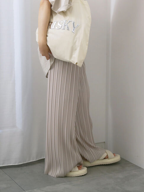 Samansa Mos2 blue「◎柄アソートプリーツパンツ」|その他|