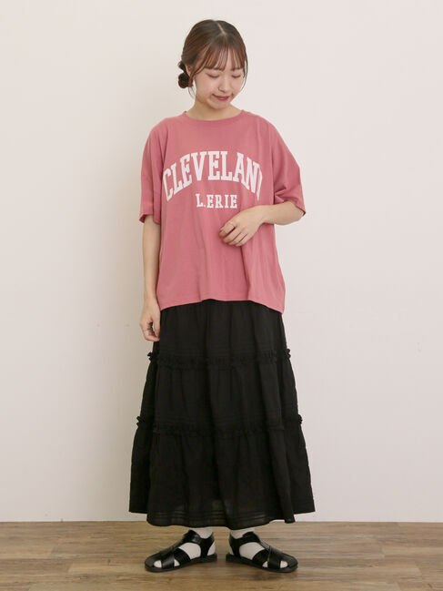 Samansa Mos2「ロゴアソートプリントゆるTシャツ」|Tシャツ・カットソー|