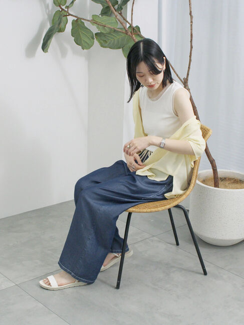 Samansa Mos2 blue「【接触冷感】ポンチョブラウス」|シャツ・ブラウス|