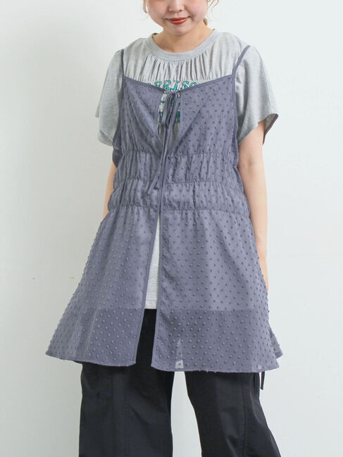 SM2「ドットシアージャカード2WAYキャミチュニック」|シャツ・ブラウス|グレー