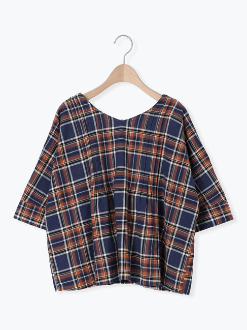 Samansa Mos2「◎チェック柄前後2WAYブラウス」|シャツ・ブラウス|