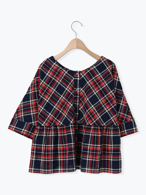 Samansa Mos2「◎チェック柄前後2WAYブラウス」|シャツ・ブラウス|