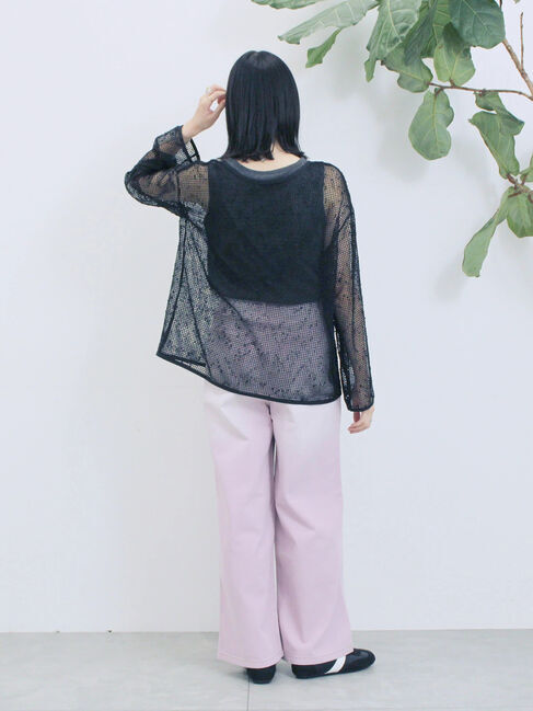 Samansa Mos2 blue「【ECO DENIM 】 ワイドストレートパンツ」|その他|