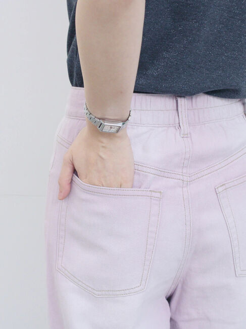 Samansa Mos2 blue「【ECO DENIM 】 ワイドストレートパンツ」|その他|