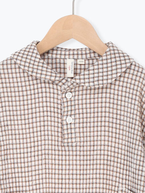 Samansa Mos2 Lagom「チェックプルオーバーシャツ」|シャツ・ブラウス|