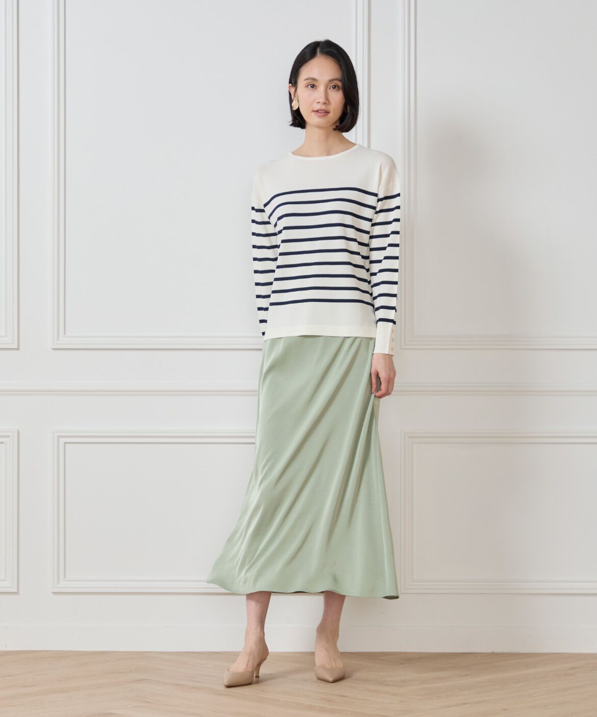 7-IDconcept.「ボーダーニットプルオーバー」|ニット・セーター|