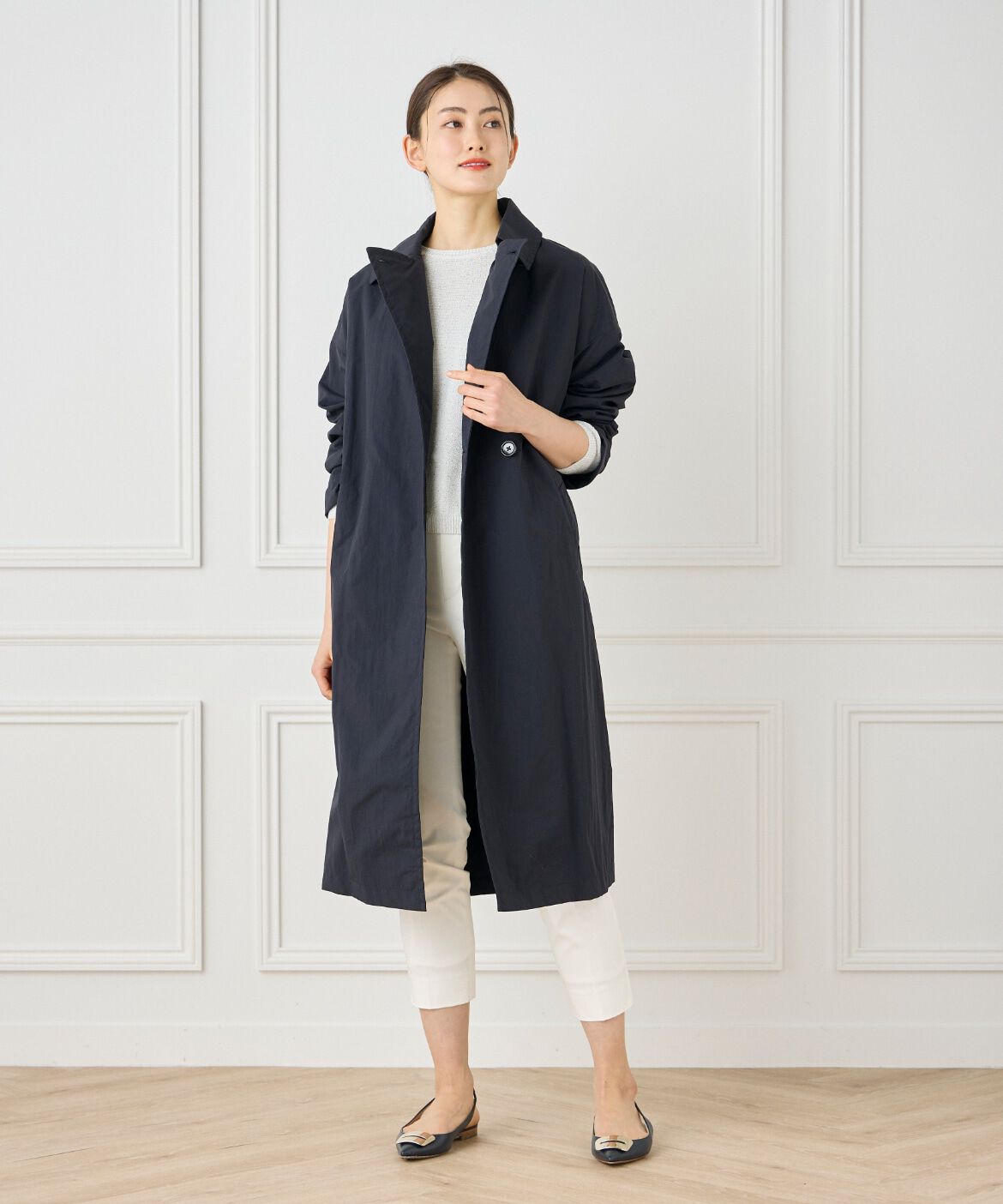 7-IDconcept.「ナイロンタッサートレンチコート」|トレンチコート|