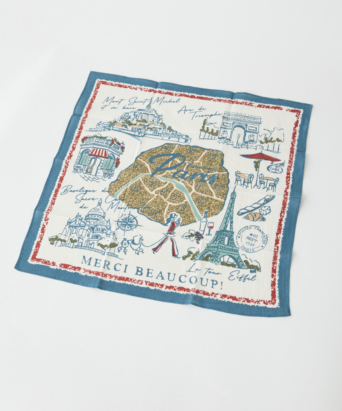 DAY by DAY it&rsquo;s international「パリモチーフプリントスカーフ」|バンダナ・スカーフ|