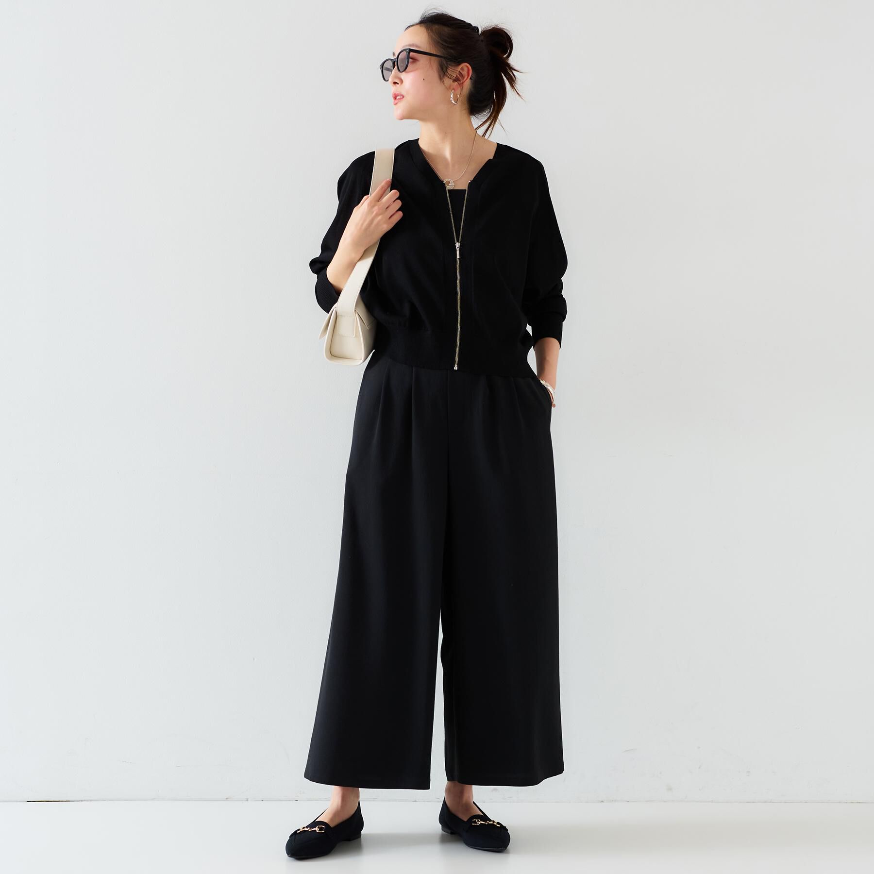 UNTITLED「【セットアップ可/接触冷感/イージーケア】リラクミスト タックワイドパンツ」|その他|