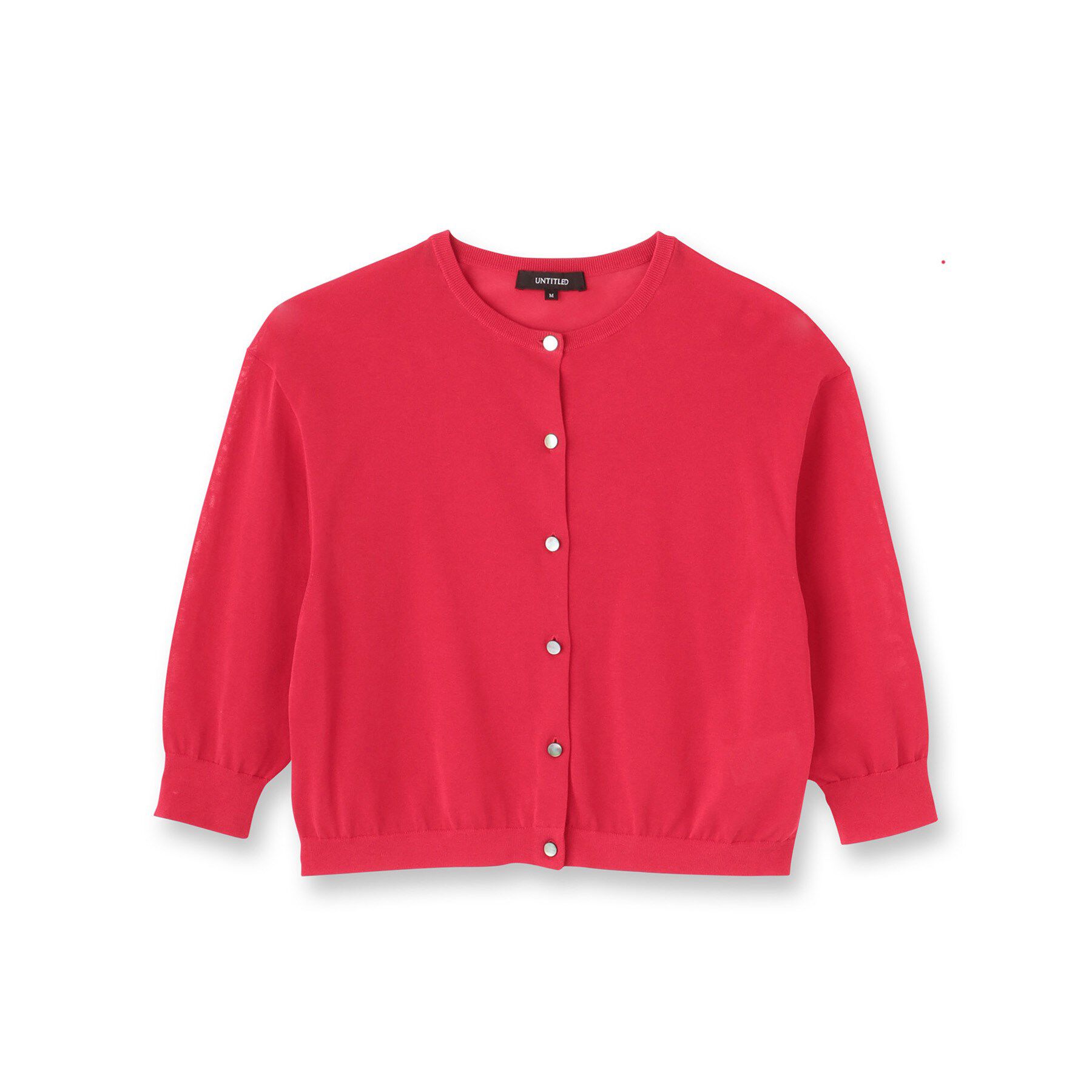 UNTITLED「【短丈/シアー/洗える】ドルマンスリーブカーディガン」|カーディガン|