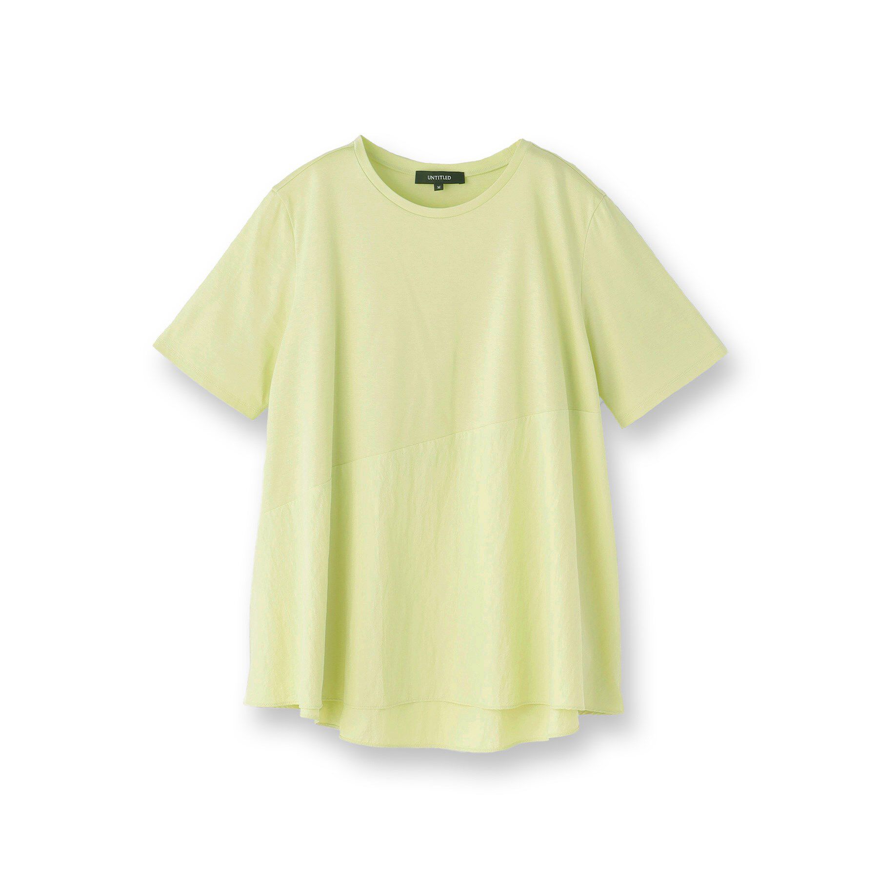UNTITLED「【UVカット/接触冷感/Tシャツ】異素材ドッキングペプラム」|Tシャツ・カットソー|