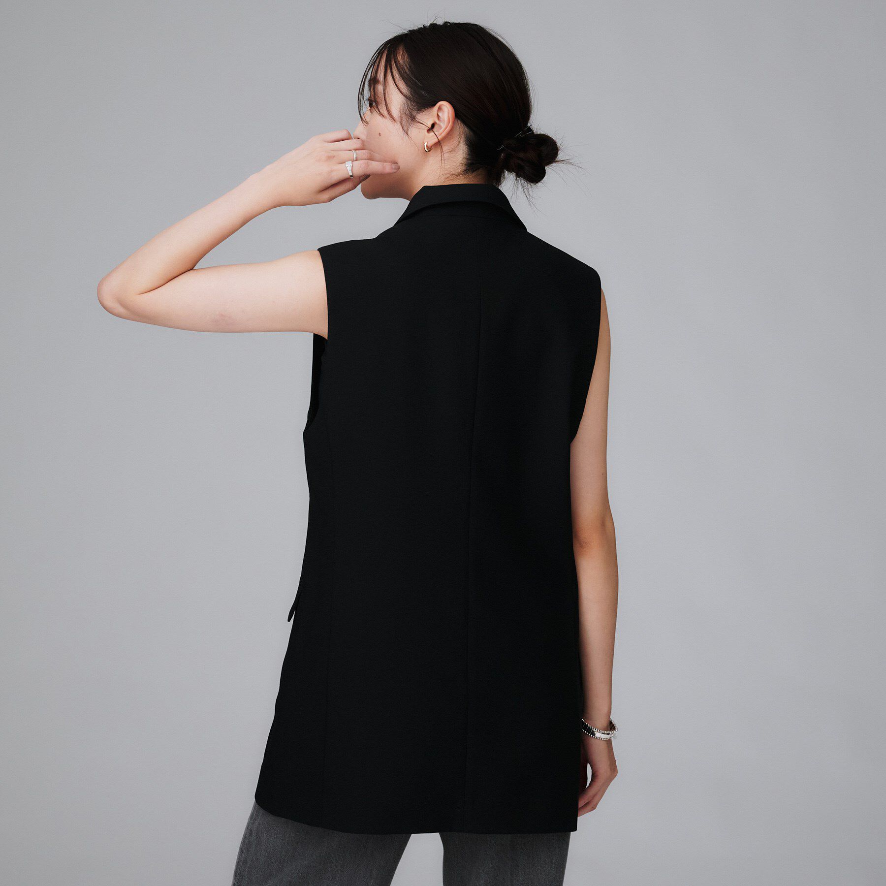 UNTITLED「【セットアップ可/洗える】スラブテーラードカラージレ」|ベスト・ジレ|