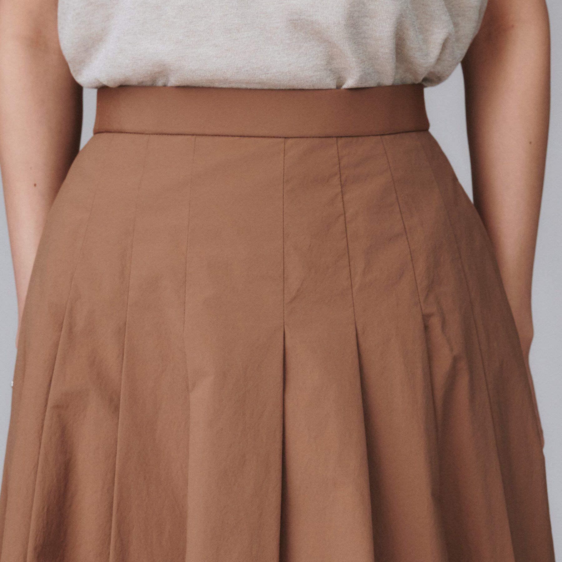 UNTITLED「【後ろウエストゴム/セットアップ可】ファブリカタックスカート」|スカート|