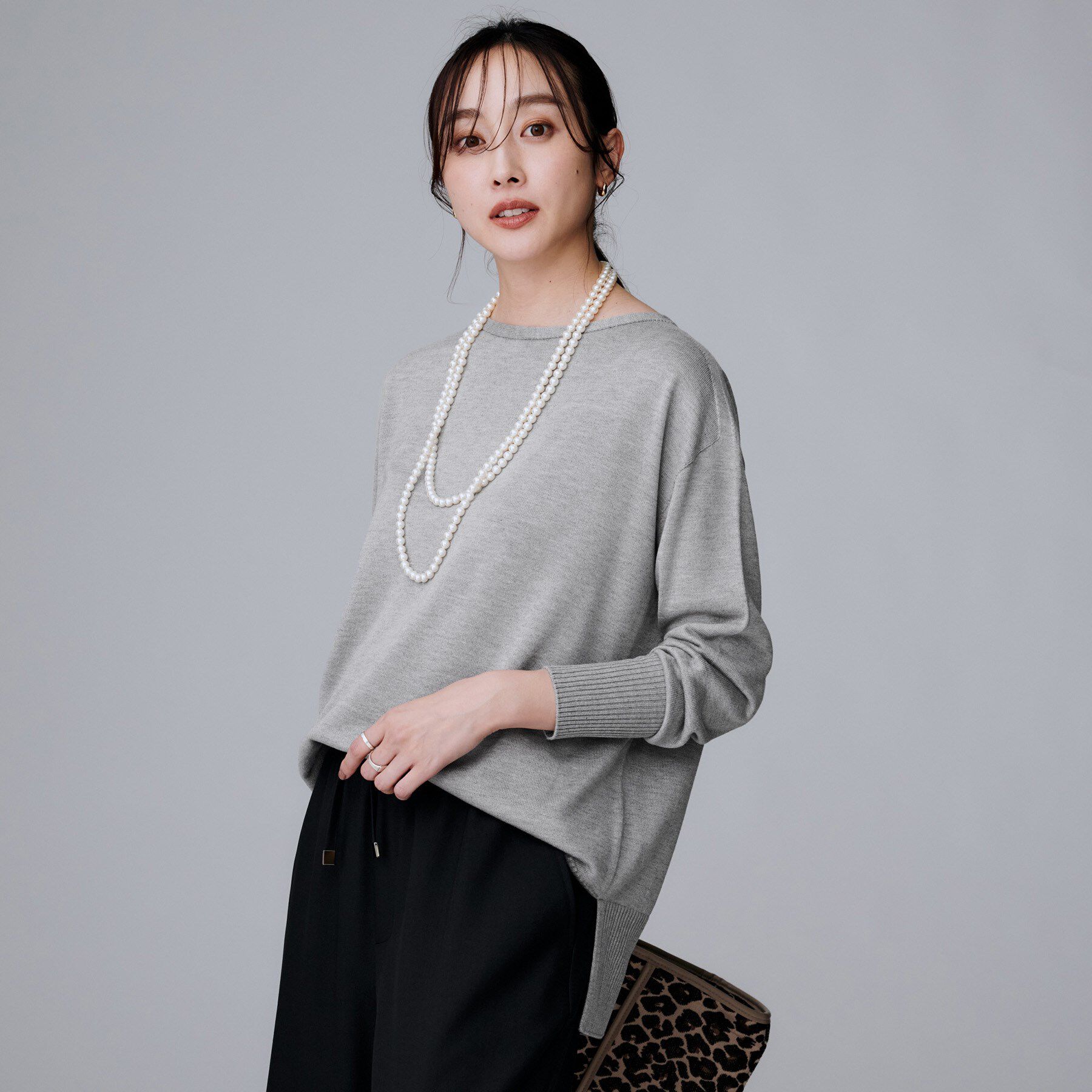 UNTITLED「【8色展開/体型カバー】魅せるタイムレスニット」|ニット・セーター|