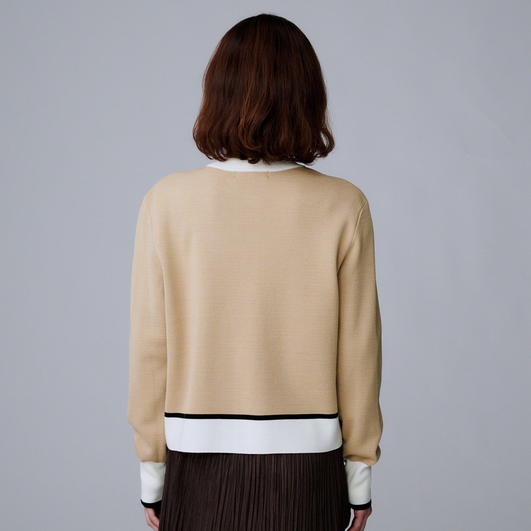 UNTITLED「【アンサンブル可/ジャケット風】ウールミラノリブカーディガン」|カーディガン|