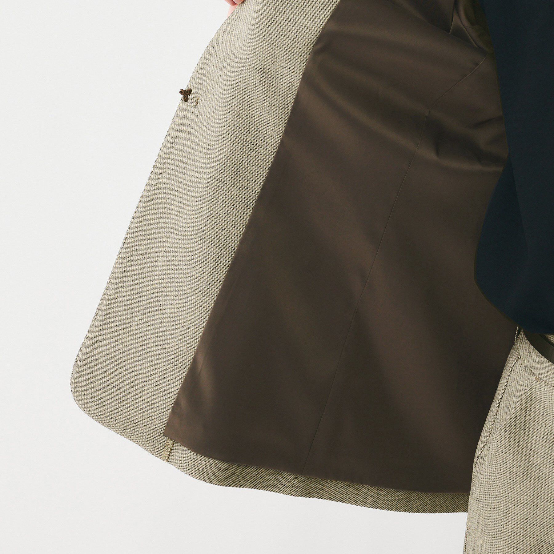 UNTITLED「【洗える/お仕事スーツ】ドライメランジ カラーレスジャケット」|ノーカラージャケット|