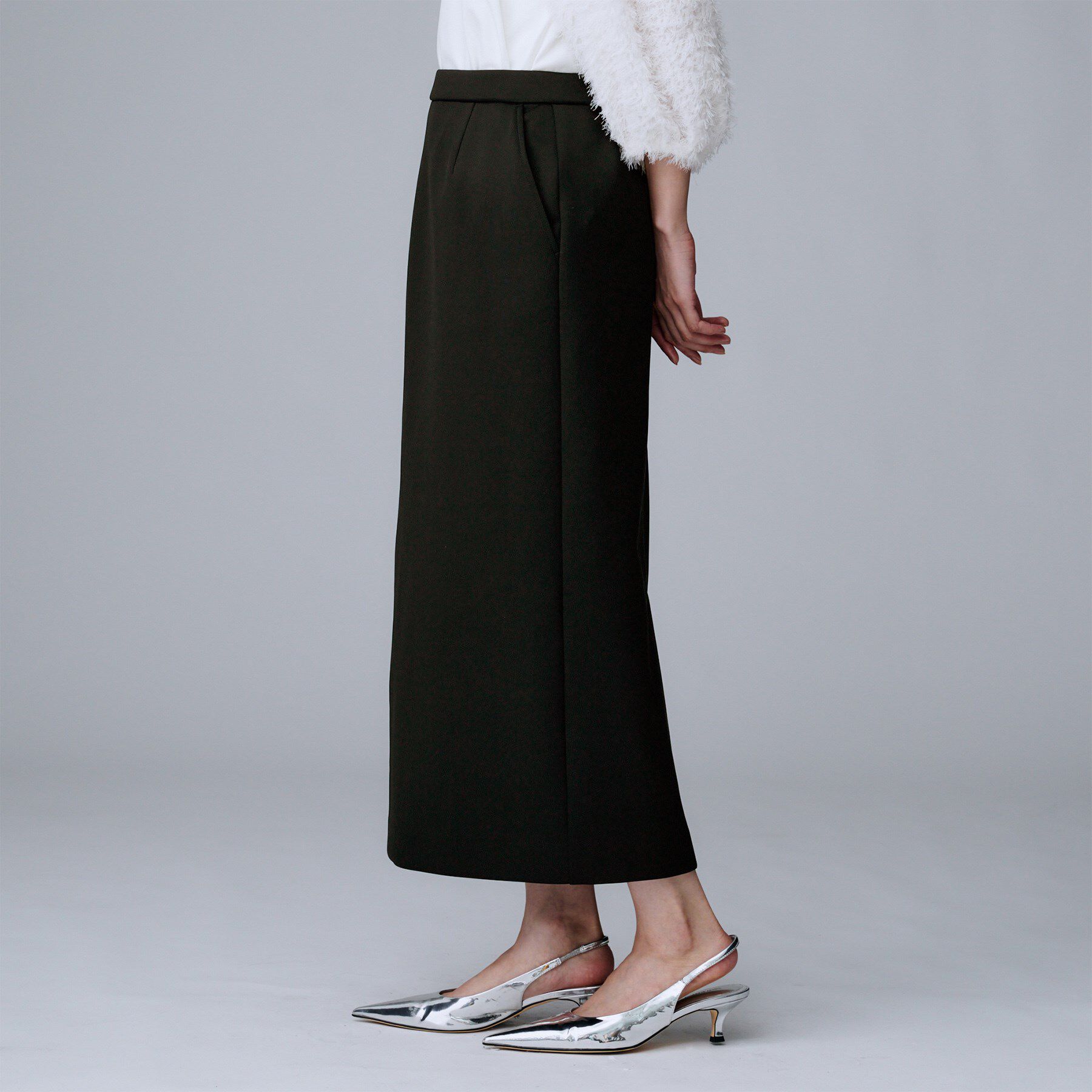 UNTITLED「【セットアップ可/洗える/ウエストゴム】ダンボールジャージスカート」|スカート|