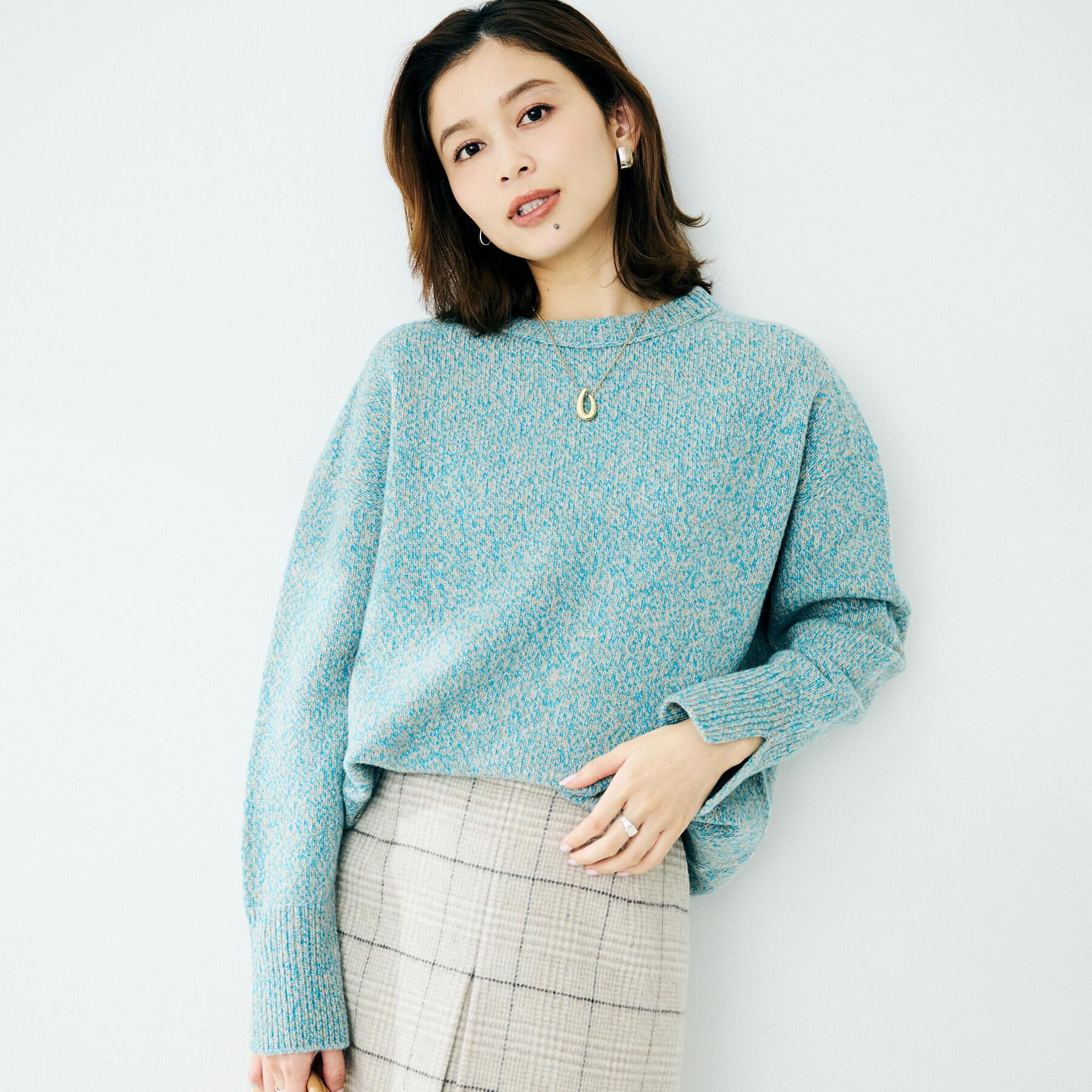 UNTITLED「【ゆったり】三つ杢カラーニット」|ニット・セーター|