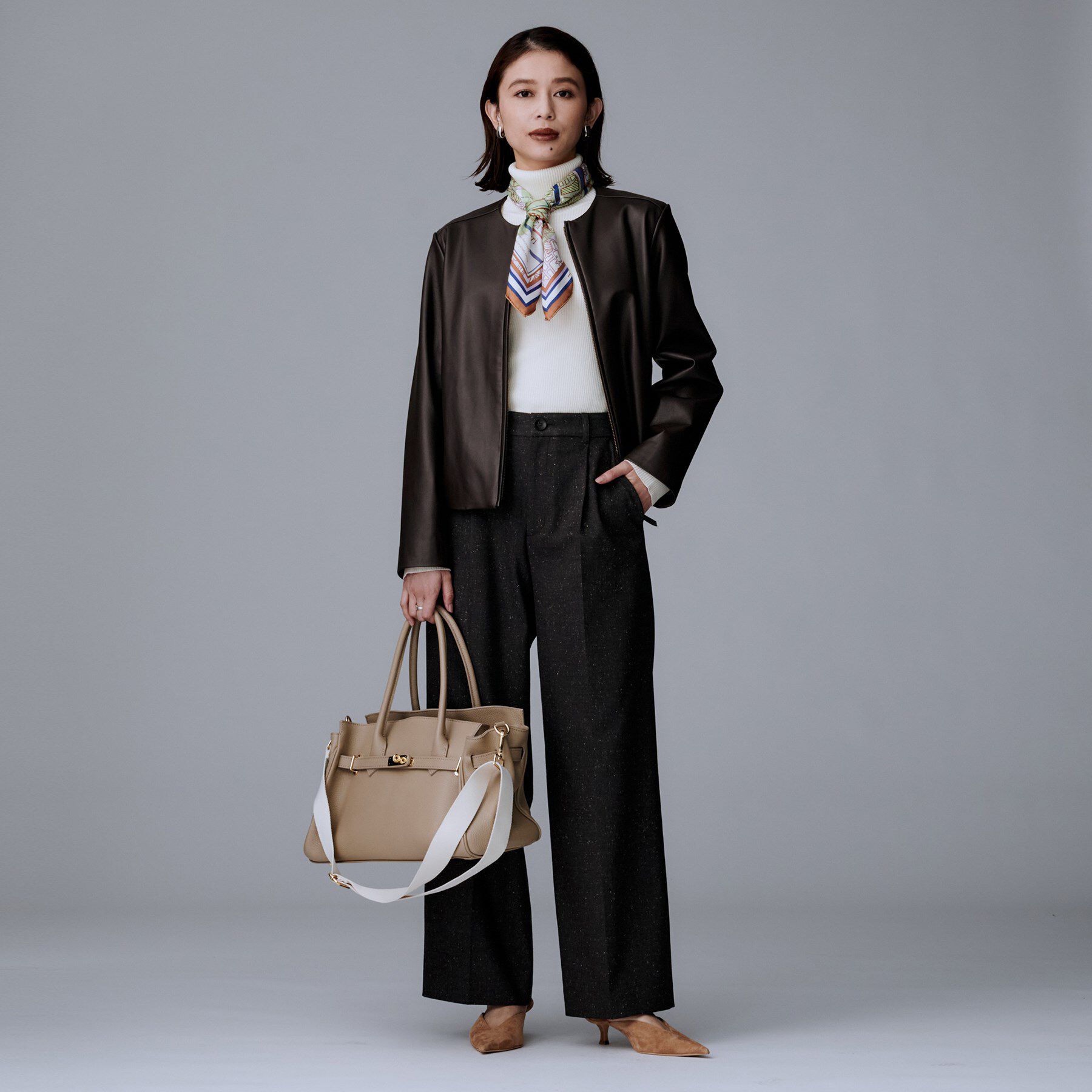 UNTITLED「【着丈短め/柔らかな質感】ラムレザージャケット」|ライダースジャケット|